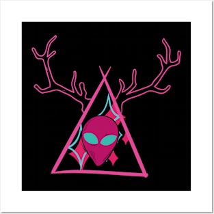 deer alien Posters and Art